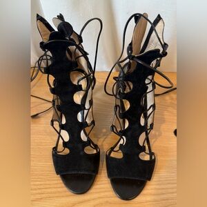 Elegant Black Lace-Up Women's Shoes